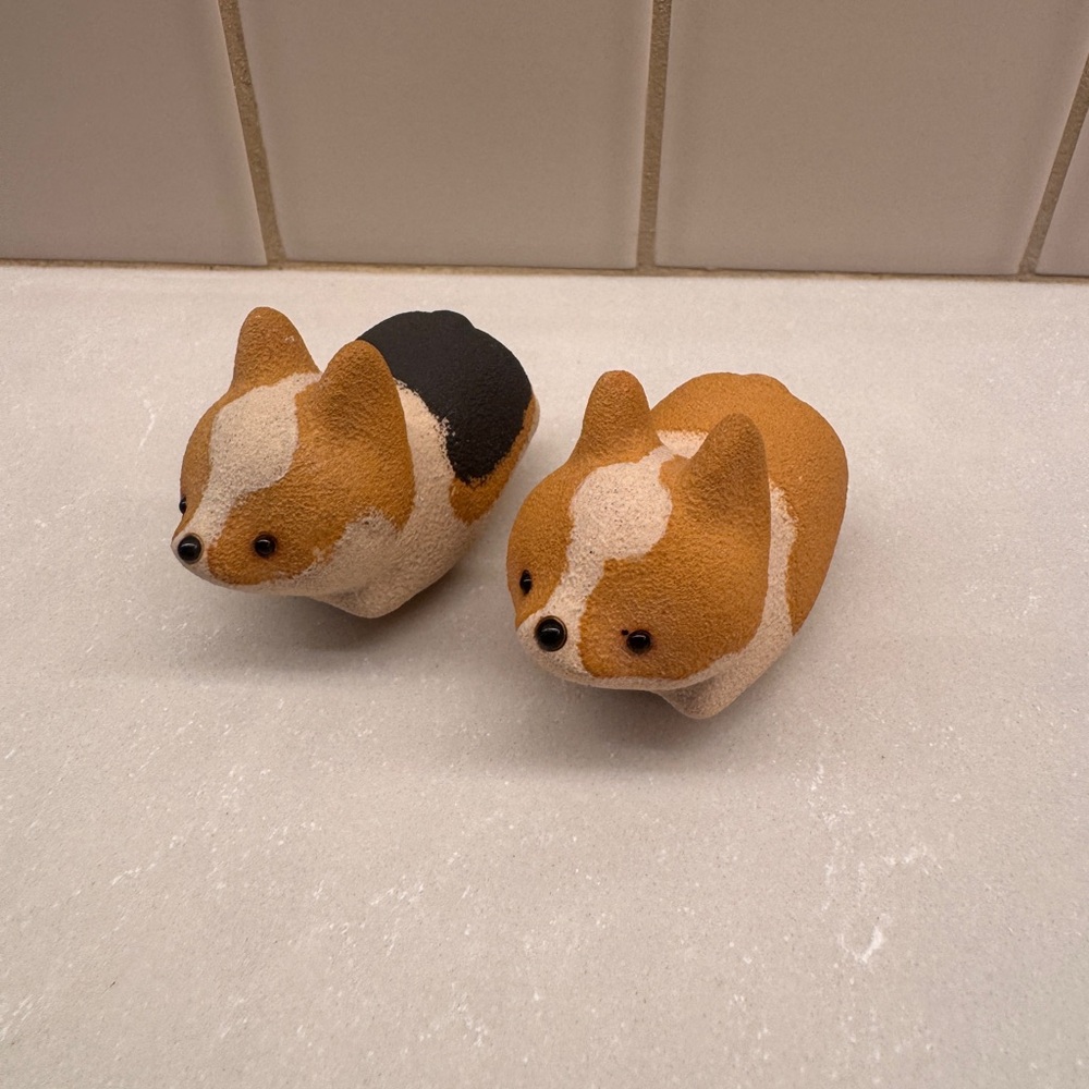 Adorable Ceramic Corgi Figurines